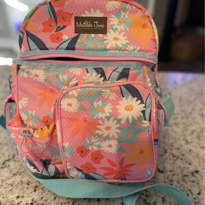 Matilda Jane Kids Backpack - Pink, Blue, and Orange Floral